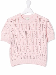 Fendi Kids футболка с монограммой