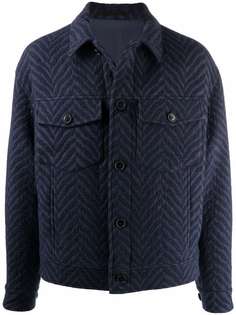 Giorgio Armani куртка-рубашка с узором в елочку