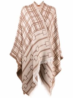 Elisabetta Franchi кейп с принтом