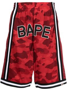 A BATHING APE® сетчатые шорты с камуфляжным принтом Bape