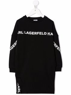 Karl Lagerfeld Kids платье-свитер с логотипом