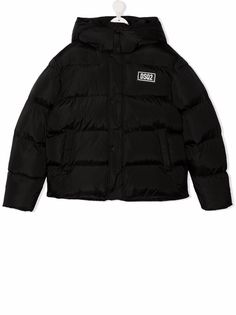 Dsquared2 Kids пуховик с нашивкой-логотипом