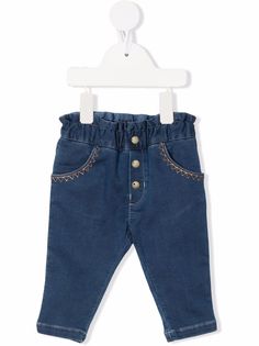 Chloé Kids джинсы с декоративной строчкой