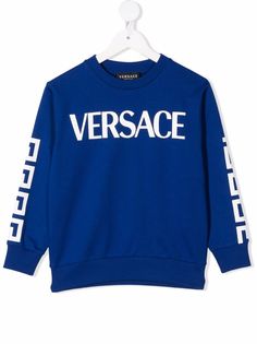 Versace Kids толстовка с круглым вырезом и логотипом