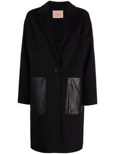 TWINSET пальто с контрастными карманами