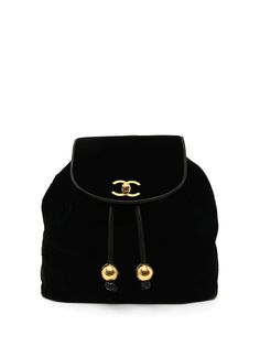 Chanel Pre-Owned рюкзак 1992-го года с кулиской и логотипом CC