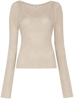 Totême трикотажный топ с U-образным вырезом Toteme
