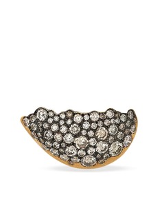 Nada Ghazal серьга-гвоздик Fuse Drop из желтого золота