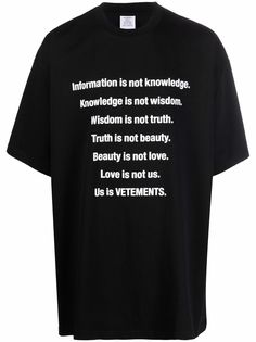 VETEMENTS slogan-print T-shirt