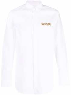 Moschino рубашка с вышитым логотипом