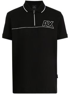 Armani Exchange рубашка поло с нашивкой-логотипом