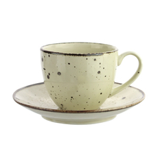 Чашка с блюдцем Porcelana Bogucice Alumina nut 300 мл