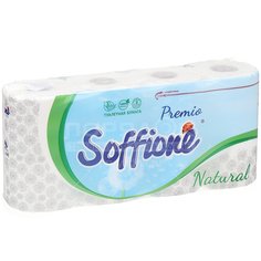Туалетная бумага 3-слойная Soffione Premi белая, 8 шт