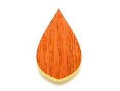 Настенный светильник vita leaf (woodled) оранжевый 38x24x5 см.