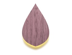 Настенный светильник vita leaf (woodled) розовый 38x24x5 см.
