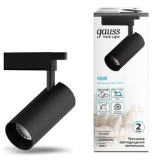 Светильник трековый Gauss цилиндр 16W 1390lm 4000K 180-240V IP20 65*210мм черный угол 24 LED