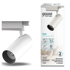 Светильник трековый Gauss цилиндр 16W 1680lm 4000K 180-220V IP20 65*206мм белый линза 36 LED