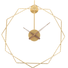 Настенные часы JJT геометрические золотые, 50х50 см