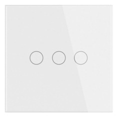 Умный выключатель трехклавишный HIPER Smart Wall 3-Way Touch Switch, белый [hdy-st03w]