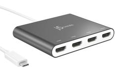 Переходник j5create USB-C to 4-Port HDMI (серый космос)
