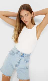 Stradivarius Длинные Шорты Деним 36