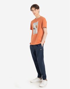 Тёмно-синие джинсы Jogger из твила Gloria Jeans