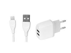 Зарядное устройство Ldnio A2219 2xUSB + Lightning White LD_B4558