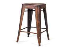 Табурет полубарный tolix (desondo) коричневый 40x61x40 см.