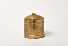Шкатулка с гравировкой (abby décor) золотой 15 см.
