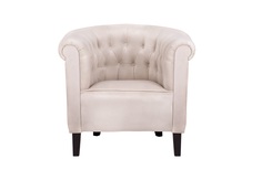 Низкое кресло swaun beige velvet (mak-interior) белый 95x98x80 см.