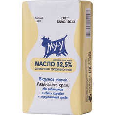 Масло сливочное Му-у Традиционное 82,5% 180 г