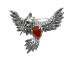 Серебряные броши Марказит