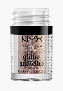 Хайлайтер Nyx Professional Makeup для лица и тела "Metallic Glitter" Оттенок 04, Goldstone, Золотистый, Сверкающий финиш, 2,5 г