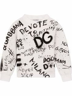 Dolce & Gabbana Kids джемпер с принтом граффити