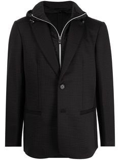 Armani Exchange однобортный пиджак с капюшоном