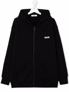 MSGM Kids худи на молнии с логотипом