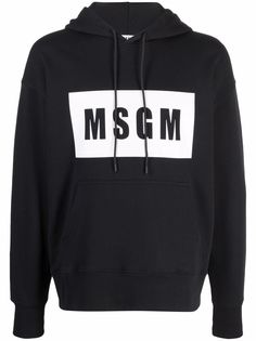 MSGM худи с контрастным логотипом
