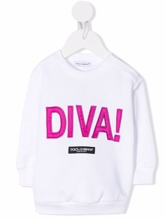 Dolce & Gabbana Kids толстовка Diva с вышивкой