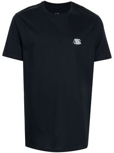 Armani Exchange футболка с нашивкой-логотипом