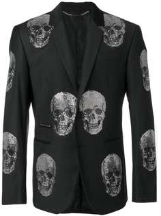 Philipp Plein структурированный блейзер Skull