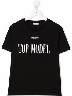 Dolce & Gabbana Kids футболка Top Model с логотипом