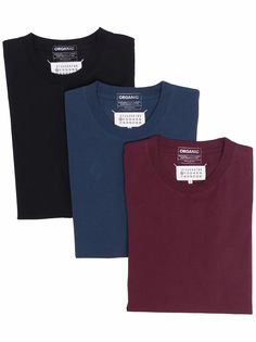 Maison Margiela комплект из трех футболок с декоративной строчкой