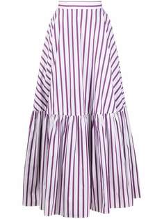 Plan C ярусная юбка в полоску