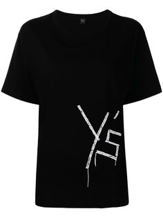 Ys футболка с вышитым логотипом Y's