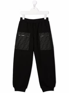 Fendi Kids спортивные брюки с карманами на молнии