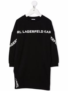 Karl Lagerfeld Kids платье-толстовка с логотипом