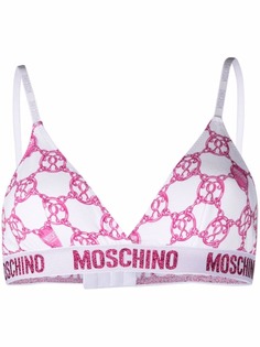 Moschino бюстгальтер с принтом
