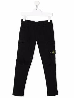 Stone Island Junior брюки карго с нашивкой-логотипом