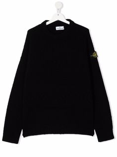 Stone Island Junior джемпер с нашивкой-логотипом