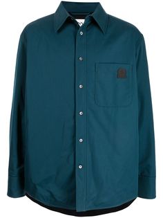 LANVIN куртка-рубашка с нашивкой-логотипом